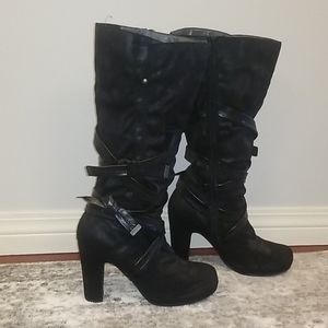 Slouchy knee-high boots